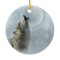 Wolf blue Moon ceramic ornament
