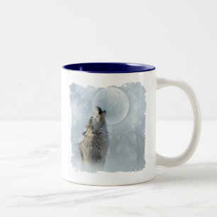 Wolf Blue Moon Two-Tone Coffee Mug