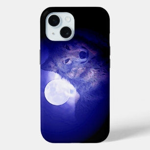 Wolf & Blue Night iPhone 15 Case