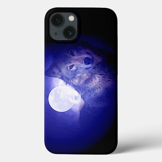 Wolf & Blue Night Case-Mate iPhone Case (Back)