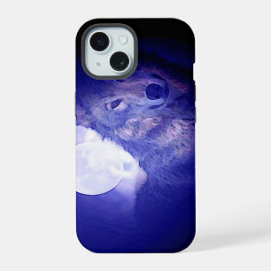Wolf & Blue Night iPhone 15 Case
