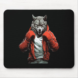 Wolf Boxer Boxing Mixed Martial Arts Kickboxing Mouse Pad