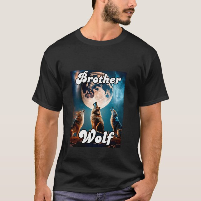 Wolf Brother Matching Tribe Wolves Camping Pack Mo T-Shirt (Front)