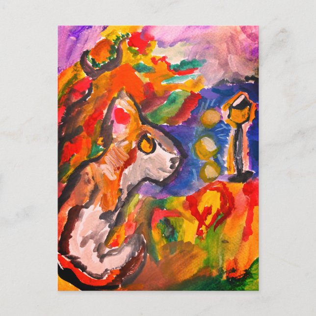 Wolf by night  postcard (Front)