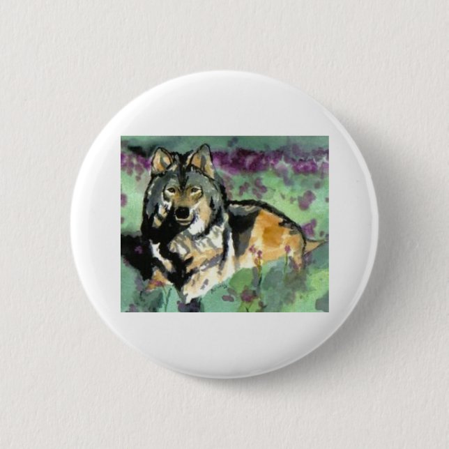 Wolf by Paula Atwell 6 Cm Round Badge (Front)