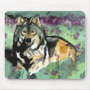 Wolf by Paula Atwell Mouse Pad