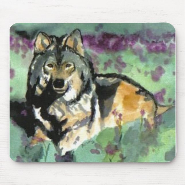 Wolf by Paula Atwell Mouse Pad (Front)