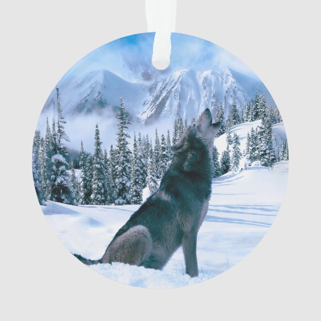 Wolf Call Ornament (Back)