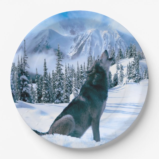 Wolf Call Paper Plate (Front)