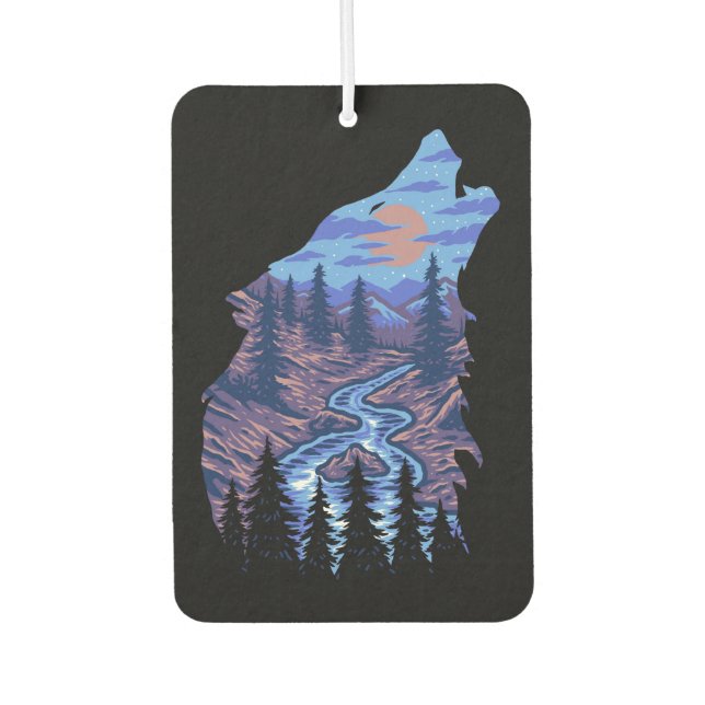 Wolf Car Air Freshener (Front)