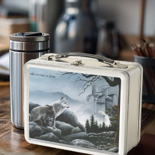 Wolf Castle Guards Metal Lunch Box