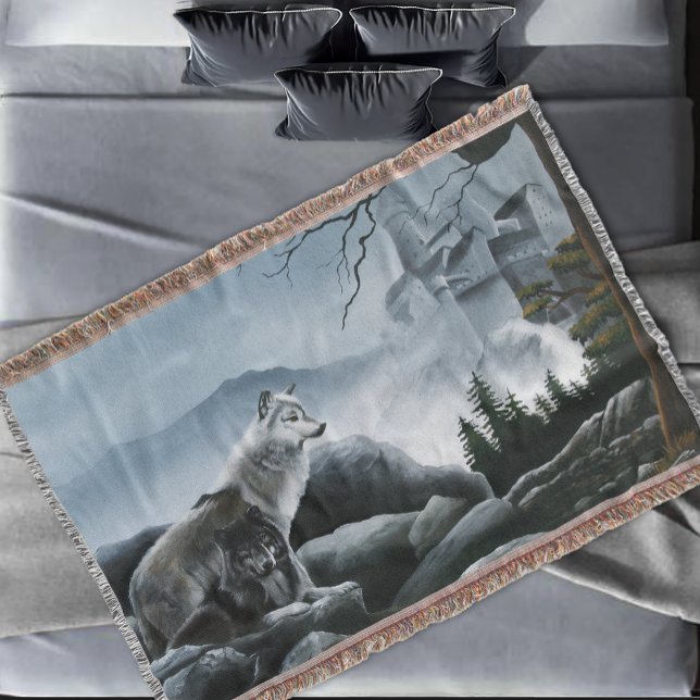 Wolf Castle Guards Throw Blanket (Creator Uploaded)