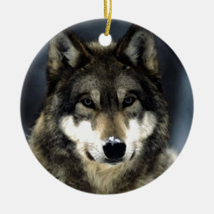 Wolf Ceramic Ornament