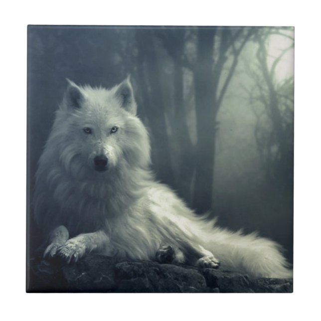 Wolf Ceramic Tile (Front)