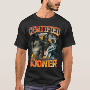 Wolf Certified Gooner Funny Bootleg Meme Dad Papa  T-Shirt