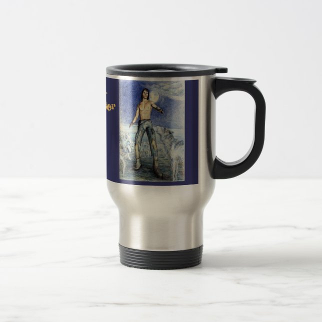 Wolf-Charmer Fantasy Travel Mug (Right)