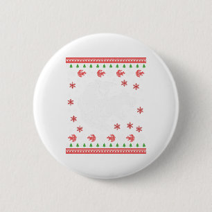 Wolf Christmas 6 Cm Round Badge