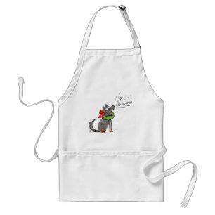 Wolf Christmas Happy Howlidays Funny Standard Apron
