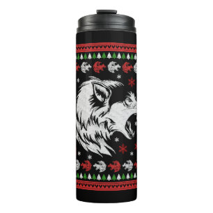 Wolf Christmas  Thermal Tumbler