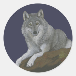 Wolf Classic Round Sticker