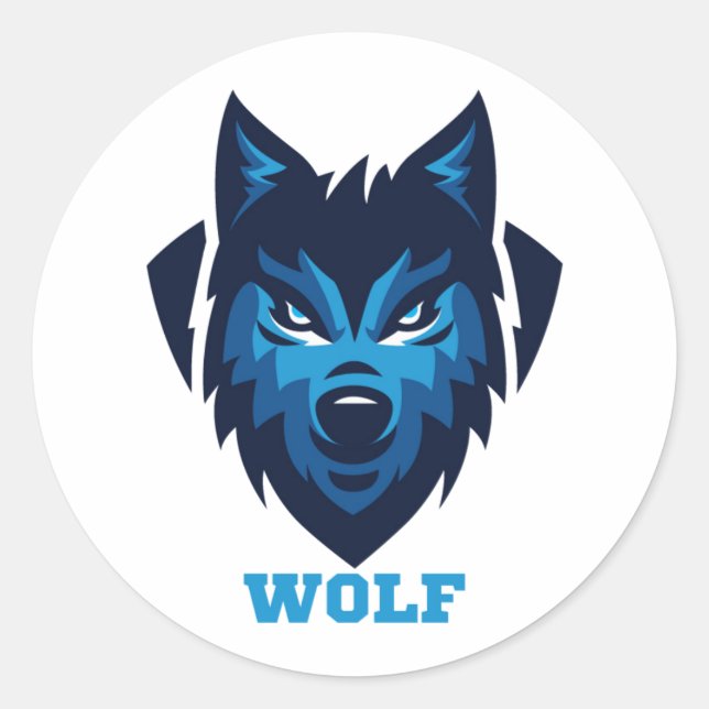 Wolf Classic Round Sticker (Front)