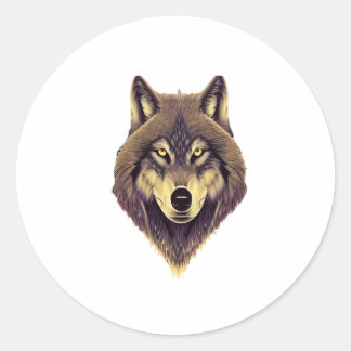 Wolf Classic Round Sticker