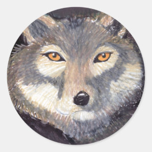 Wolf Classic Round Sticker