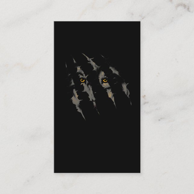 Wolf Claw scratch Wolves Forest Animal Business Card (Front)