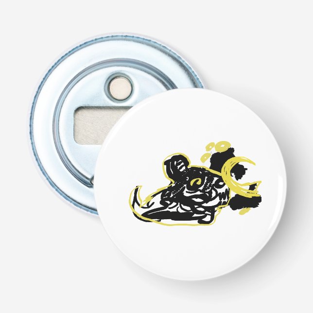 Wolf  cloud moon  bottle opener (Front)
