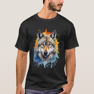 Wolf Colorful Theme T-Shirt
