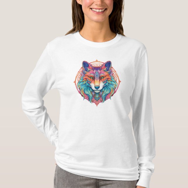 Wolf Colourful T-Shirt (Front)