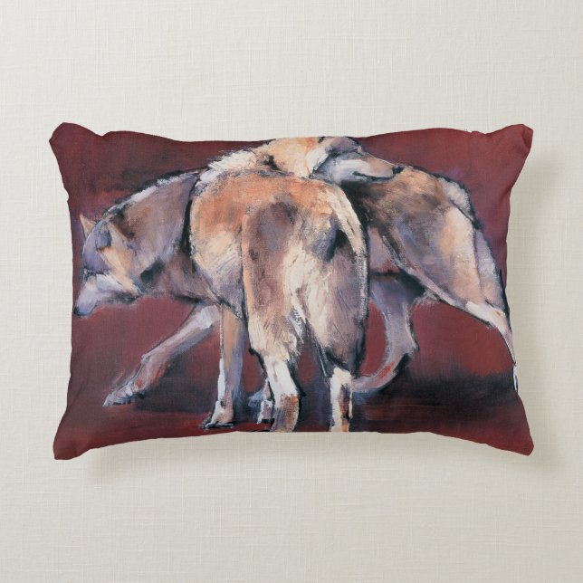 Wolf Composition 2001 Decorative Cushion (Front)