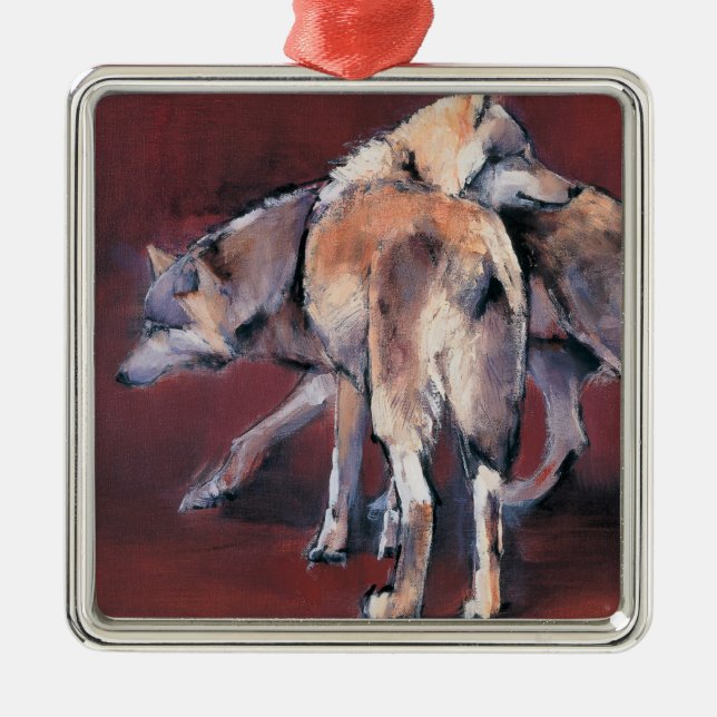 Wolf Composition 2001 Metal Ornament (Front)