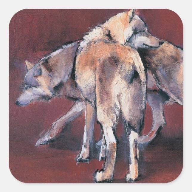 Wolf Composition 2001 Square Sticker (Front)