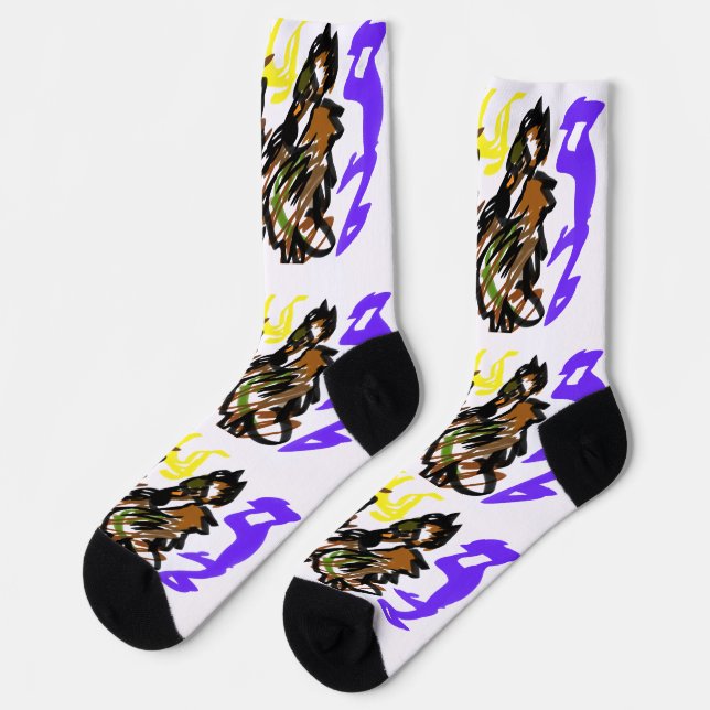 Wolf cool joy socks (Left)