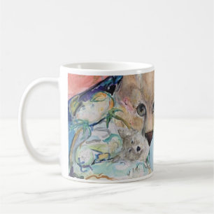 Wolf Cougar Sea Mountain Collage Maureen Girard Coffee Mug