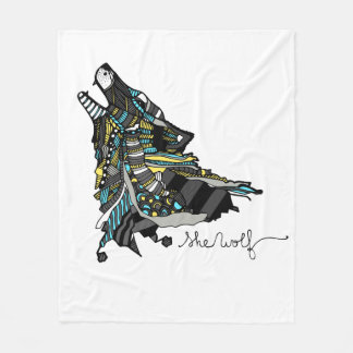 Wolf cover fleece blanket