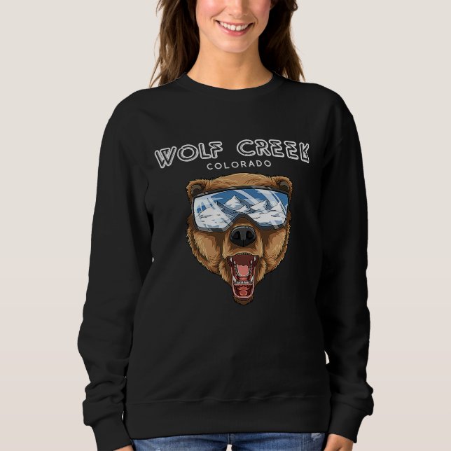 Wolf Creek Colorado  USA Grizzly Ski Sweatshirt (Front)