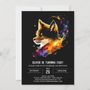 Wolf Cub's Enchanted Howling Birthday Invitation