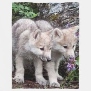 WOLF CUBS FLEECE BLANKET