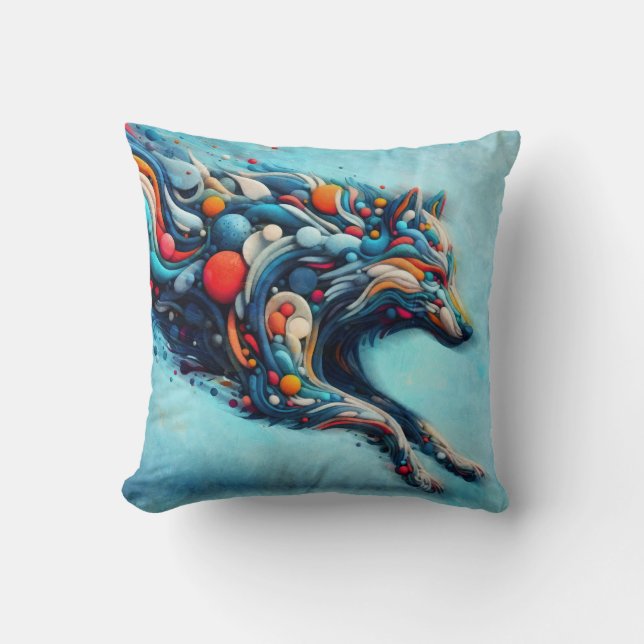 Wolf Cushion (Front)