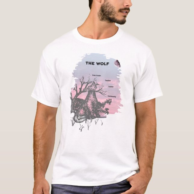 Wolf Definition With Western Lettering T-Shirt (Front)