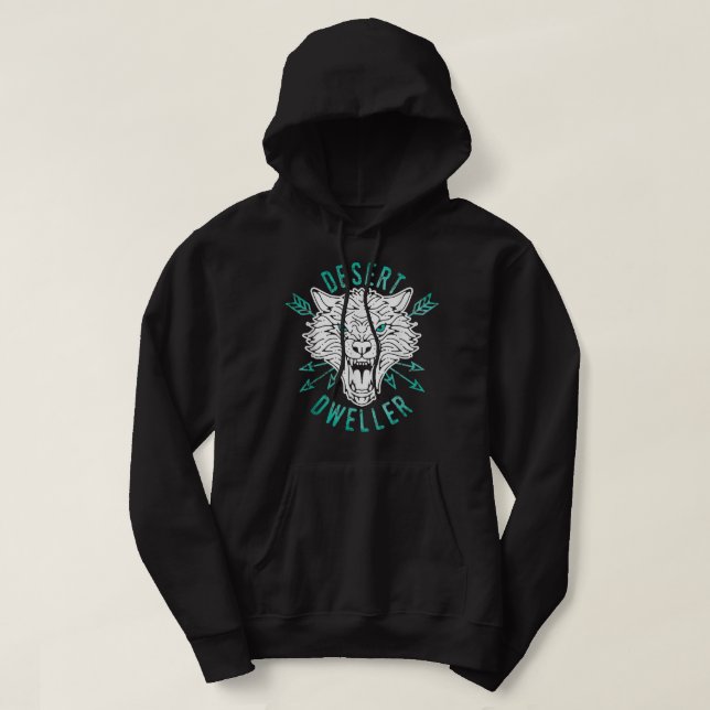 Wolf Desert Dweller Arrows Hoodie (Design Front)