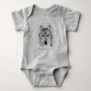 Wolf Design Baby Bodysuit