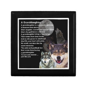 wolf design box - granddaughter poem