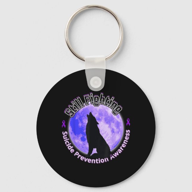 Wolf Design Key Ring (Front)