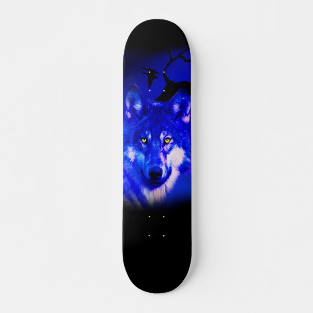wolf design skateboard (Front)