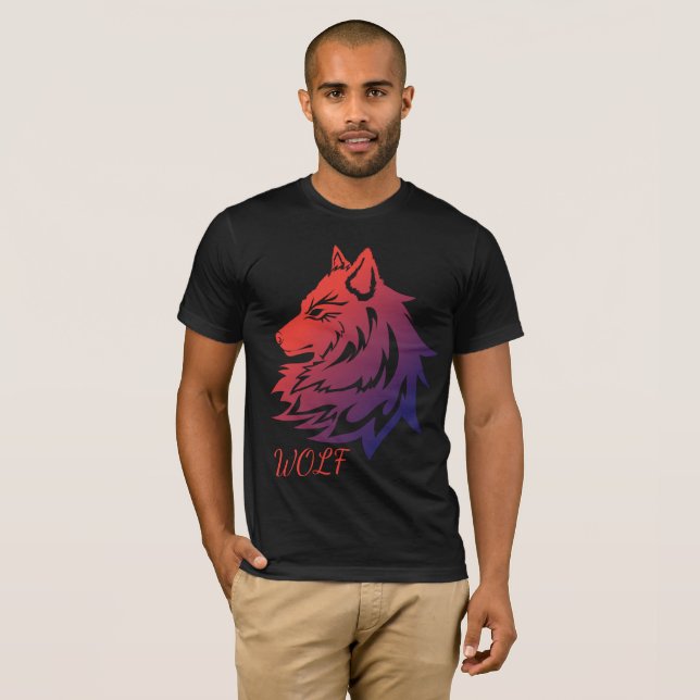  wolf design T-shirt (Front Full)
