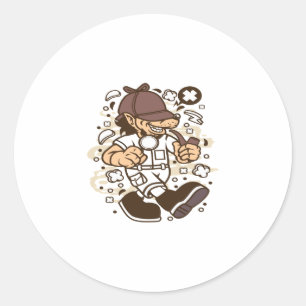 Wolf Detective Classic Round Sticker