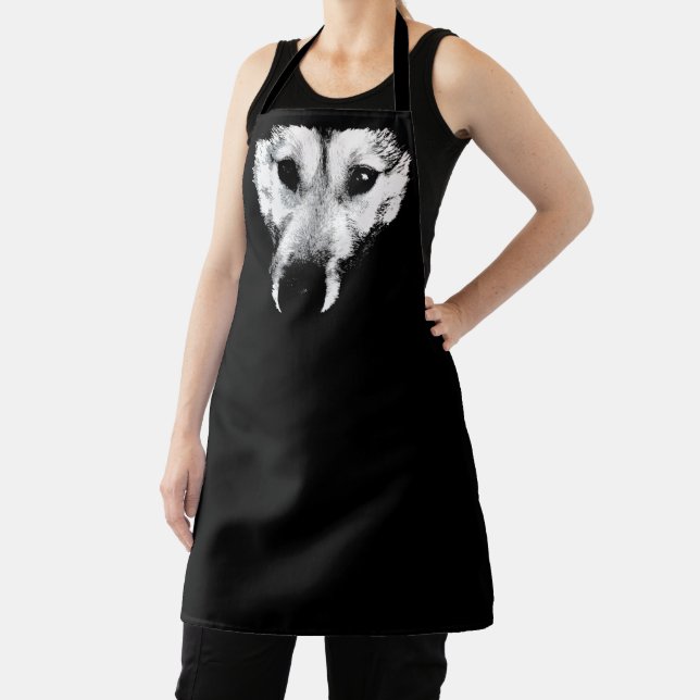 Wolf Dog Art Aprons Wolf Pup Aprons & Gifts (Insitu)